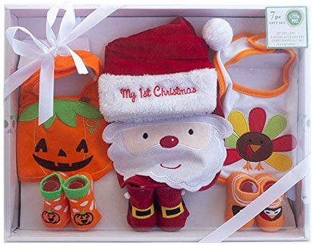 My First Christmas, Halloween & Thanksgiving Holiday Outfit Baby Gift Set