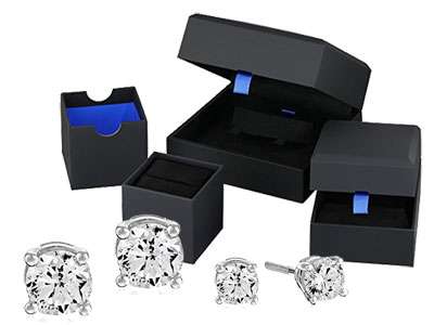 14k Diamond with Screw Back and Post Stud Earrings