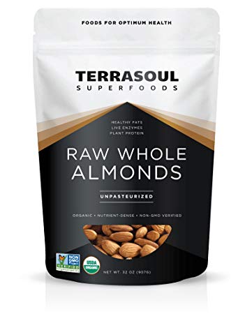 Terrasoul Superfoods Raw Unpasteurized Organic Almonds (Sproutable)