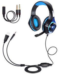 BlueFire Professional 3.5mm PS4 Gaming Headset Headphone with Mic and LED Lights